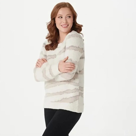 Barefoot Dreams CozyChic Seaside Crew Neck Sweater - Picture 1 of 7